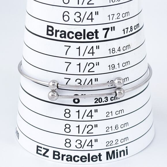 Vintage Sterling Silver 925 | Bangle Bracelet | Expands Adjustable 7.75” - Picture 7 of 9